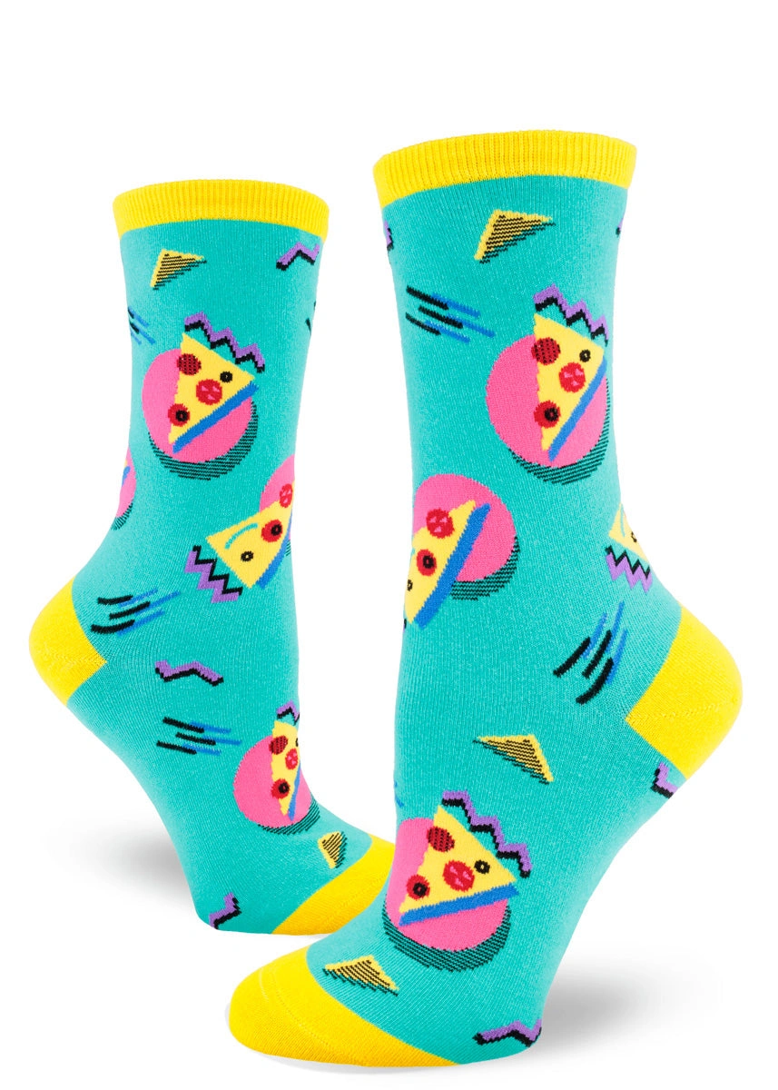 Rad Pizza Vibes Crew Neck Tee for Her